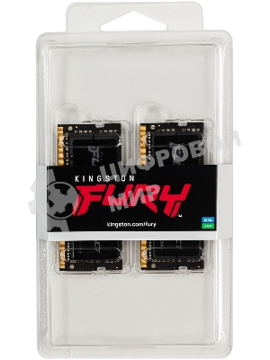 Оперативная память Kingston Fury Impact, DDR4, 64Gb (2x32Gb), 3200MHz, CL20, SO-DIMM