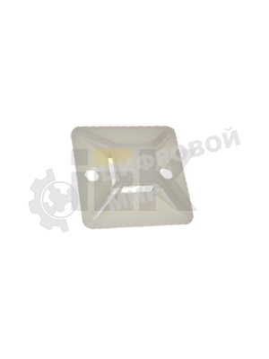 Площадка самокл.20х20 под хомуты белый (уп.100шт) IEK UHP30-20-100