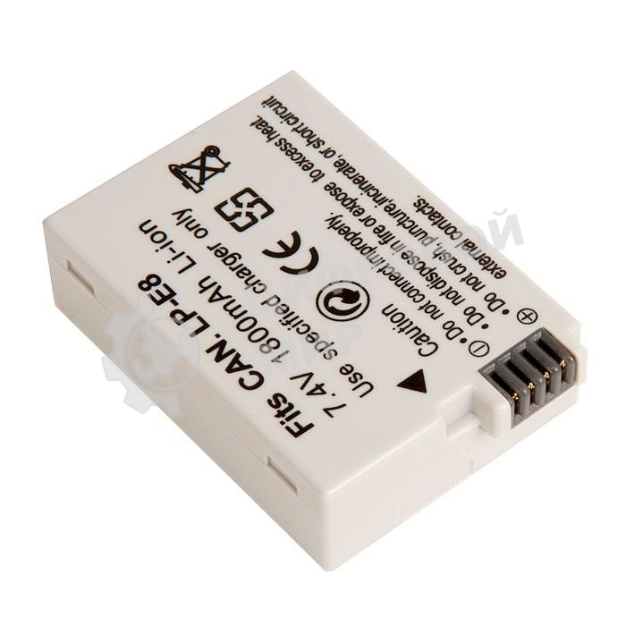 Аккумуляторная батарея для фотоаппарата Canon EOS 550D 7,4V 1800mAh Li-ion