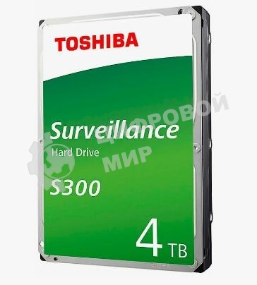Жесткий диск Toshiba HDD SATA3 4Tb Surveillance S300 (SMR) 5400 256Mb (analog HDWT740UZSVA)