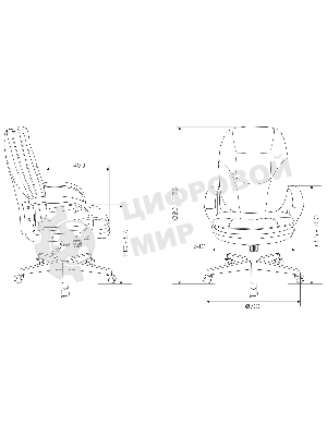 Кресло руководителя Бюрократ CH-868N Fabric черный Light-20, крестовина пластик