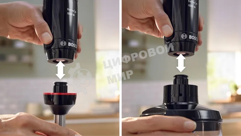 Блендер погружной Bosch MSM4B621, 1000 Вт, черный