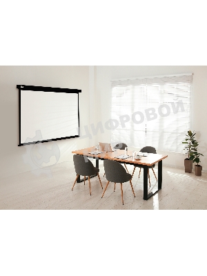 Экран Cactus 124.5x221 см Wallscreen CS-PSW-124X221-BK 16:9 настенно-потолочный рулонный черный
