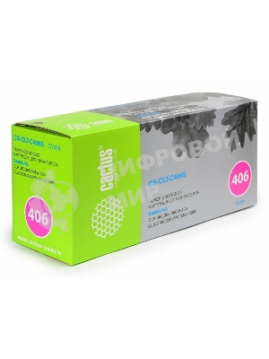 Картридж лазерный Cactus CS-CLT-C406S cyan голубой (1000 стр.) для Samsung CLP-360/365/CLX-3300/3305