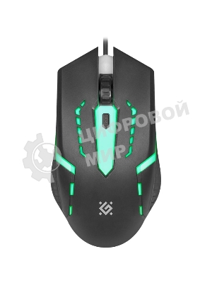 Мышь проводная Defender Flash MB-600L черный, 1200 dpi, USB, кнопки - 4