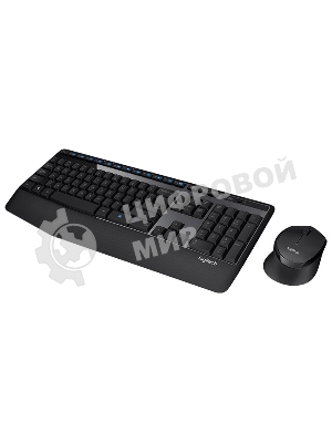 Комплект клавиатура+мышь Logitech MK345 беспроводной, USB, 1000 DPI, чёрный/серый