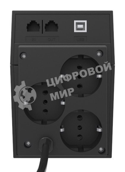 Источник бесперебойного питания Powercom RPT-1000AP EURO 600W USB