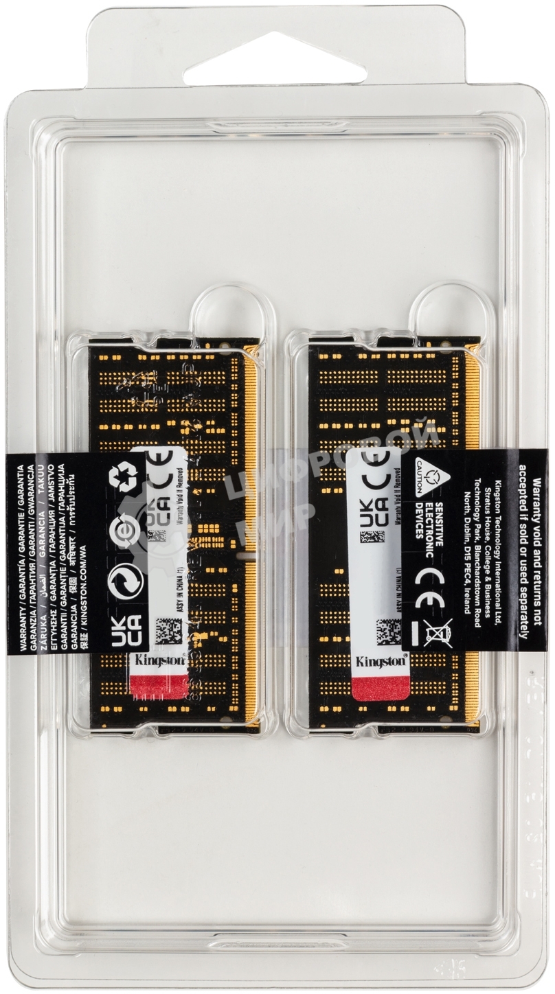 Оперативная память Kingston Fury Impact, DDR4, 64Gb (2x32Gb), 3200MHz, CL20, SO-DIMM