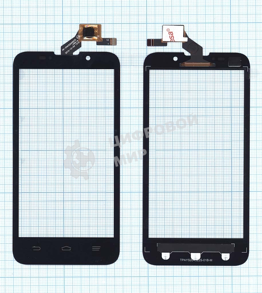 Сенсорное стекло (тачскрин) для ZTE Majesty Z796C, черное