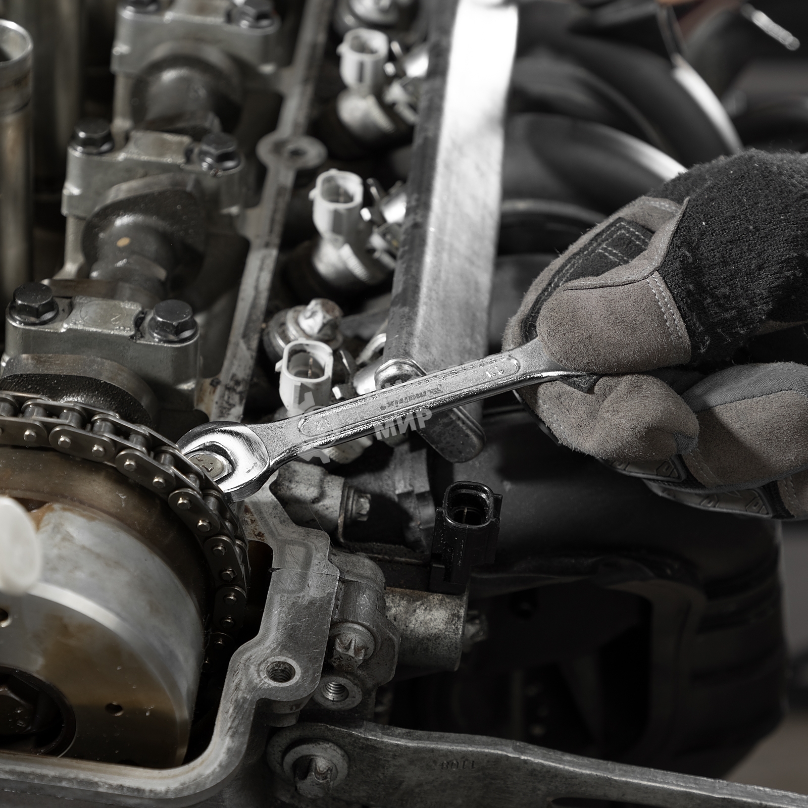 Набор ключей рожковых Matrix, 6 х 32 мм, 12 шт., CrV, хромированные