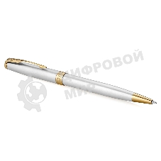 Ручка шариковая Parker Sonnet Core K527 (CW1931507) Stainless Steel GT, M, черные чернила, подарочная коробка
