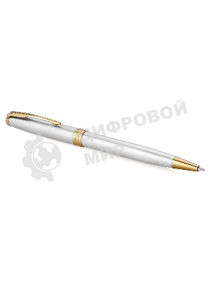 Ручка шариковая Parker Sonnet Core K527 (CW1931507) Stainless Steel GT, M, черные чернила, подарочная коробка