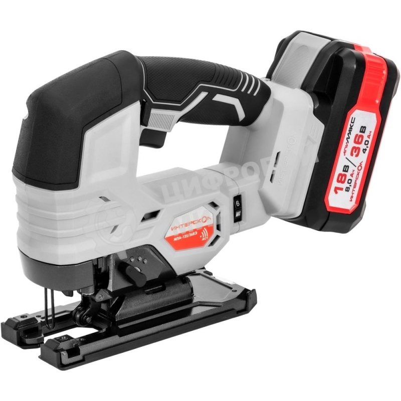 Лобзик электрический Интерскол МПА-125/36ВЭ 3000ходов/мин от аккумулятора (кейс в комплекте)