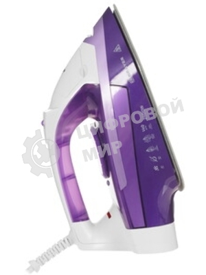 Утюг BRAYER BR4004 фиолетовый/белый, 2400 Вт, 25 г/мин, 140 г/мин, 280 мл