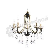 Светильник Ambrella light TR4952/5 BK/GD/CL черный/золото/прозрачный E14*5 max 40W D620*670