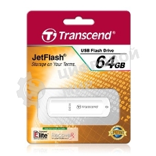 Флешка USB Transcend JetFlash 370 (TS64GJF370), 64Gb, USB 2.0, R/W 25/10, белый