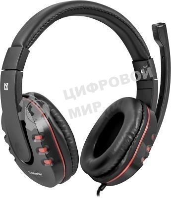 Гарнитура проводная Defender Warhead G-160 черный, кабель 2,5 м