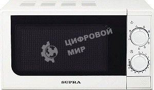 Микроволновая печь SUPRA 20MW25 белый, 20 л, 700 Вт, переключатели - поворотный механизм