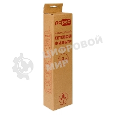 Сетевой фильтр PC Pet AP01006-1.8-BK 1.8 м, 5 розеток, черный