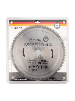 Диск пильный Kranz 305 мм х 100 зуб х 32/30 мм