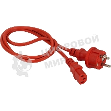 Шнур питания Lanmaster LAN-PP13/SH-0.5-RD C13-Schuko проводник.:3x0.75мм2 0.5м 220В 10А (упак.:1шт) красный