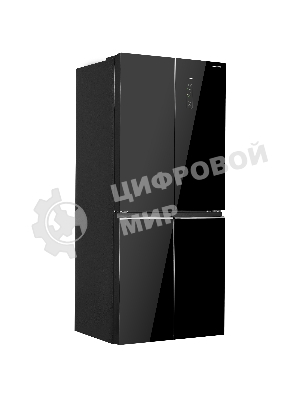 Холодильник Maunfeld MFF183NFBE черный трехкамерный 270/135л морозилка снизу, NoFrost, Side by Side