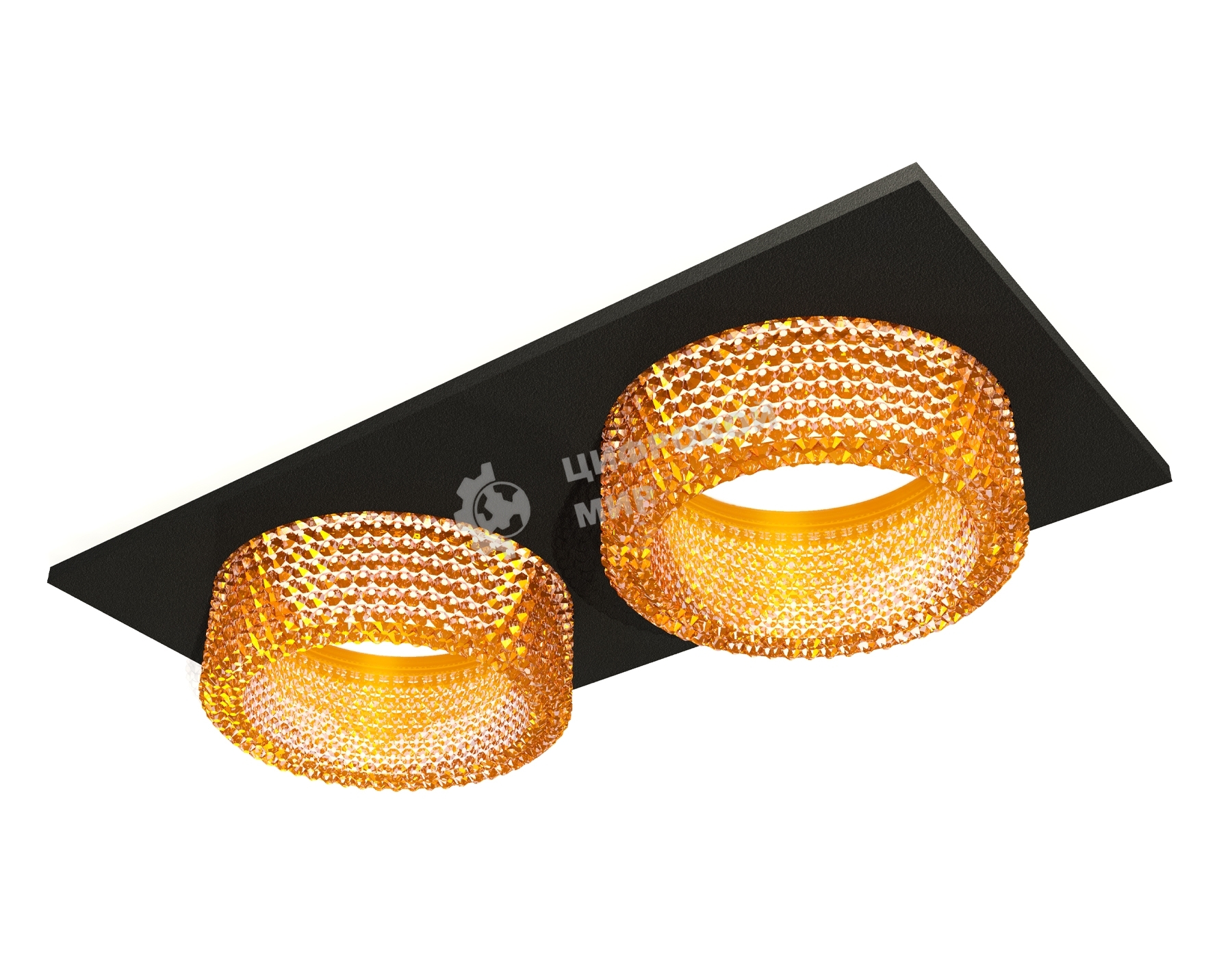 Комплект встраиваемого светильника Ambrella light XC6526044 SBK/CF черный песок/голубой MR16 GU5.3 (C6526, N6154)