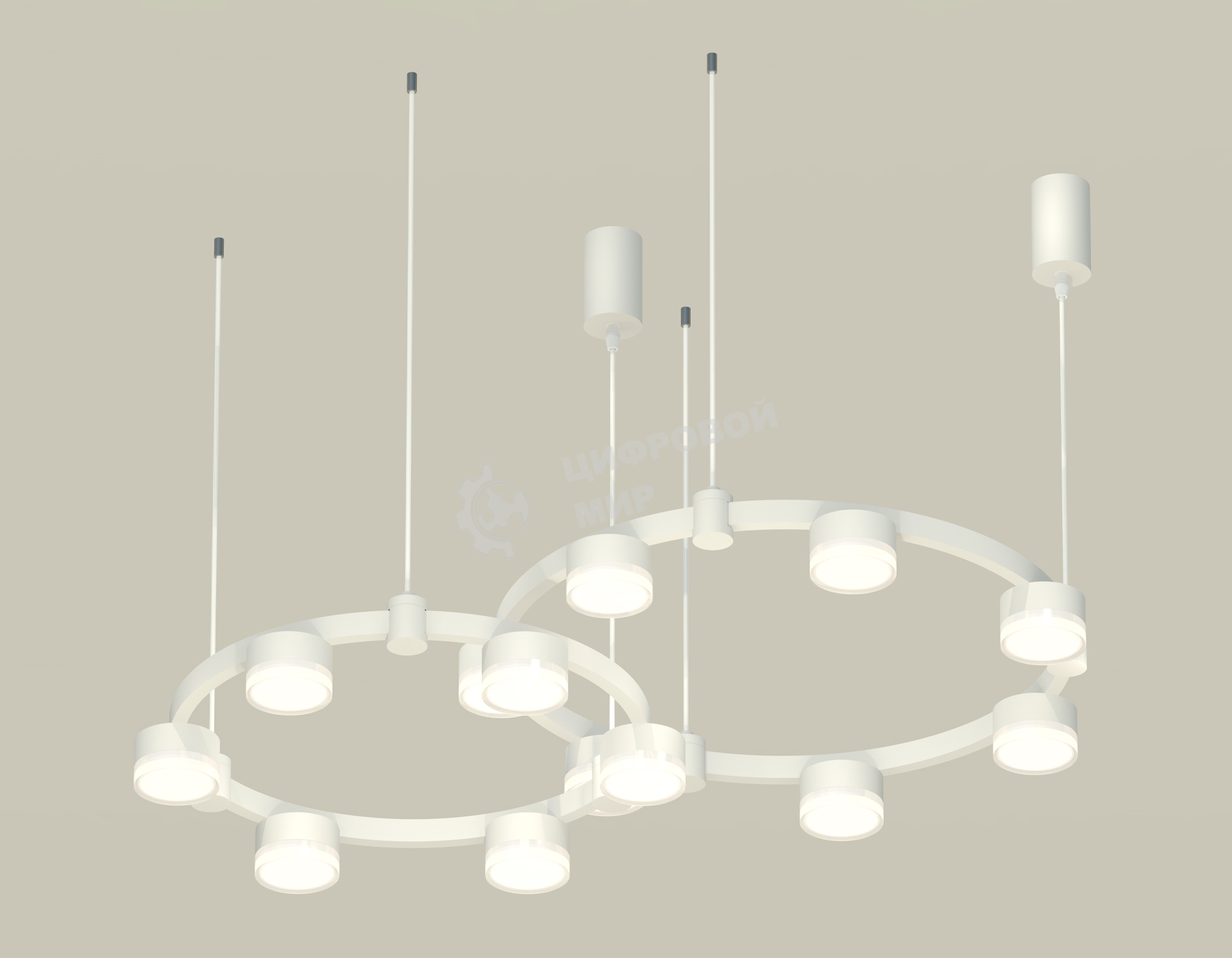 Светильник Ambrella light XR92081006/13 SWH/FR/CL белый песок/белый матовый/прозрачный GX53 (A9208, C9236, C9231, N8399)