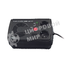 Стабилизатор напряжения UNIEL (9619) U-STR-500/1 серия Standard Courage 500 ВА(Однофазный электронны(релейный) стабилизатор,номинальная мощность 0,5кВА,диапазон входного напряжения 145-280В,выходное напряжение 220+/-10%В,частота 50/60Гц,точность стабилизации 10%,Макс.ток 2,3А, 20мс. Размер: 213x125x92мм.)