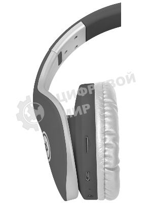 Беспроводные/проводные наушники Defender FreeMotion B525 серый/белый, накладные, Bluetooth + проводной, до 8 ч