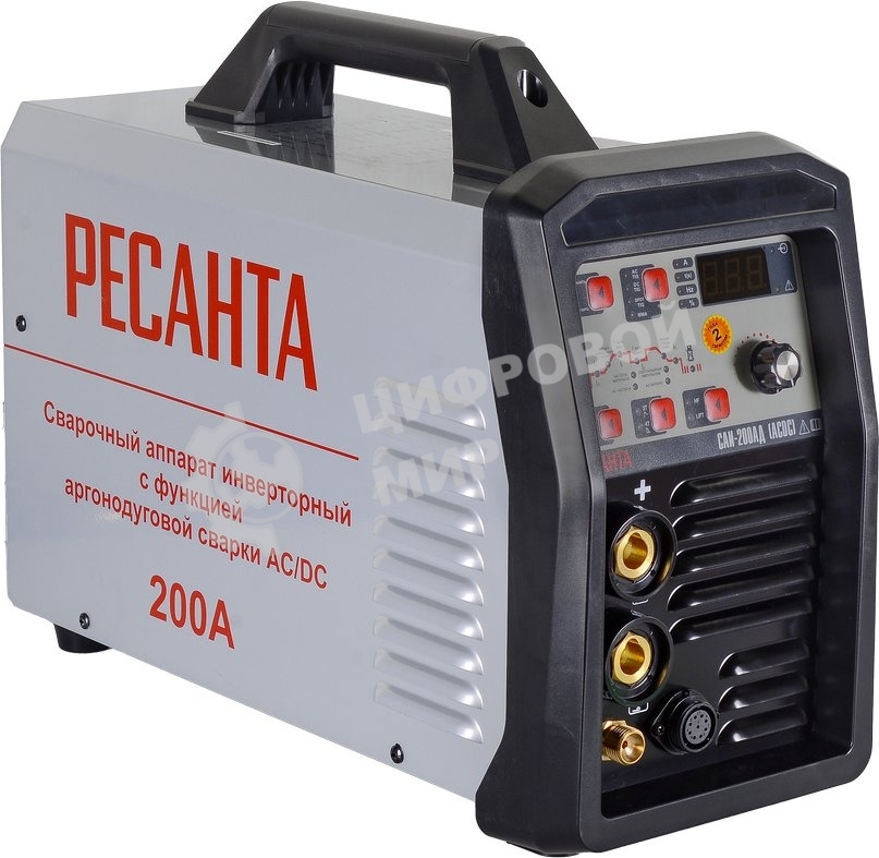 Сварочный аппарат Ресанта САИ-200АД (АС/DC) инвертор ММА DC/TIG