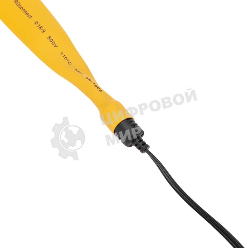 Трубка термоусаживаемая PROconnect ТУТ 18,0/9,0мм, желтая, упаковка 50 шт. по 1м,