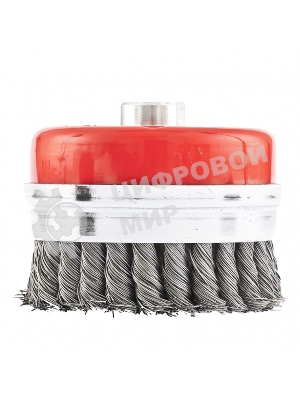 Щетка Matrix для УШМ Heavy Duty, 100 мм, М14, Чашка, крученая проволока 0,5 мм