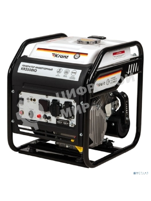Электрогенератор бензиновый инверторный Kranz KR2500IO, 2.5 кВт, 96 дБ, 27 кг