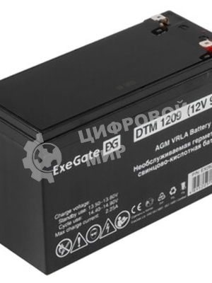 Аккумуляторная батарея ExeGate DTM 609 (6V 9Ah, клеммы F2)