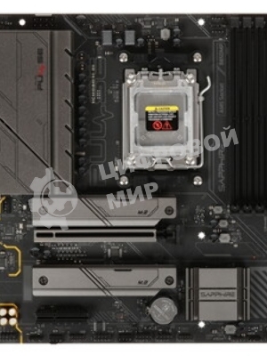 Материнская плата Sapphire B850M PULSE WIFI, AM5, AMD B850, 4xDDR5, 4xSATA, 2xM.2, 1xPCIe x16, 1xPCIe x4, DisplayPort, HDMI, 1x2.5Gb LAN, USB Type-C, 3x3.5 мм, 7.1, microATX