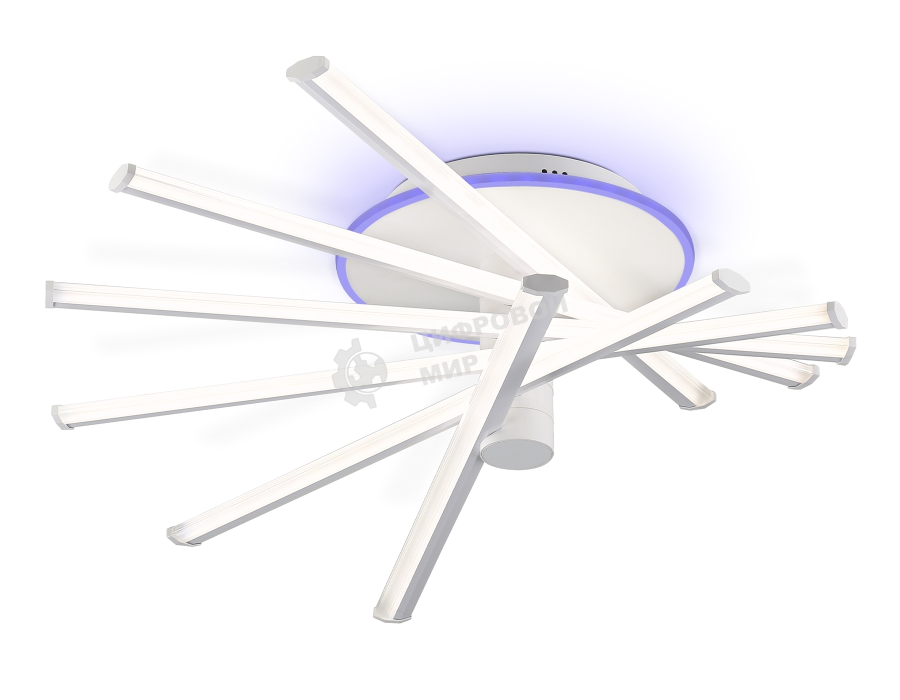 Потолочный светодиодный светильник Ambrella light FL6231 WH белый 88W 3000K-6400K+RGB 605*605*200 (ПДУ ИК)