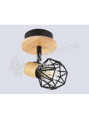 Светильник Ambrella light TR8751 BK/WD черный/дерево IP20 E27 D115*175