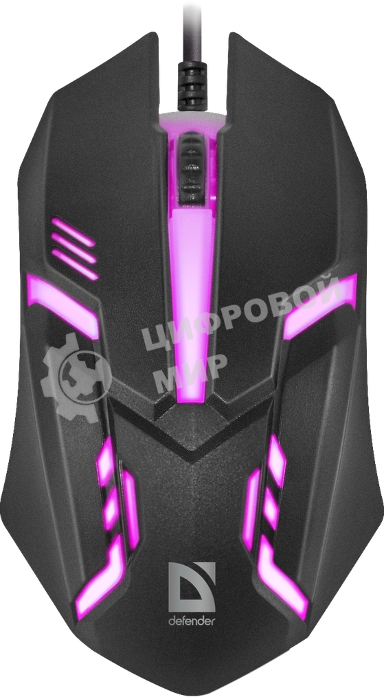 Мышь проводная Defender Hit MB-550 черный, 1600 dpi, USB, кнопки - 4