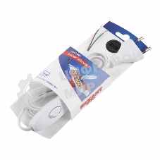 Шнур сетевой Rexant 1.8М с выключателем без розетки белый