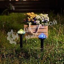 Набор отпугивателей кротов с садовым фонариком (R20*2 кристалл) Rexant