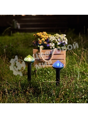 Набор отпугивателей кротов с садовым фонариком (R20*2 кристалл) Rexant