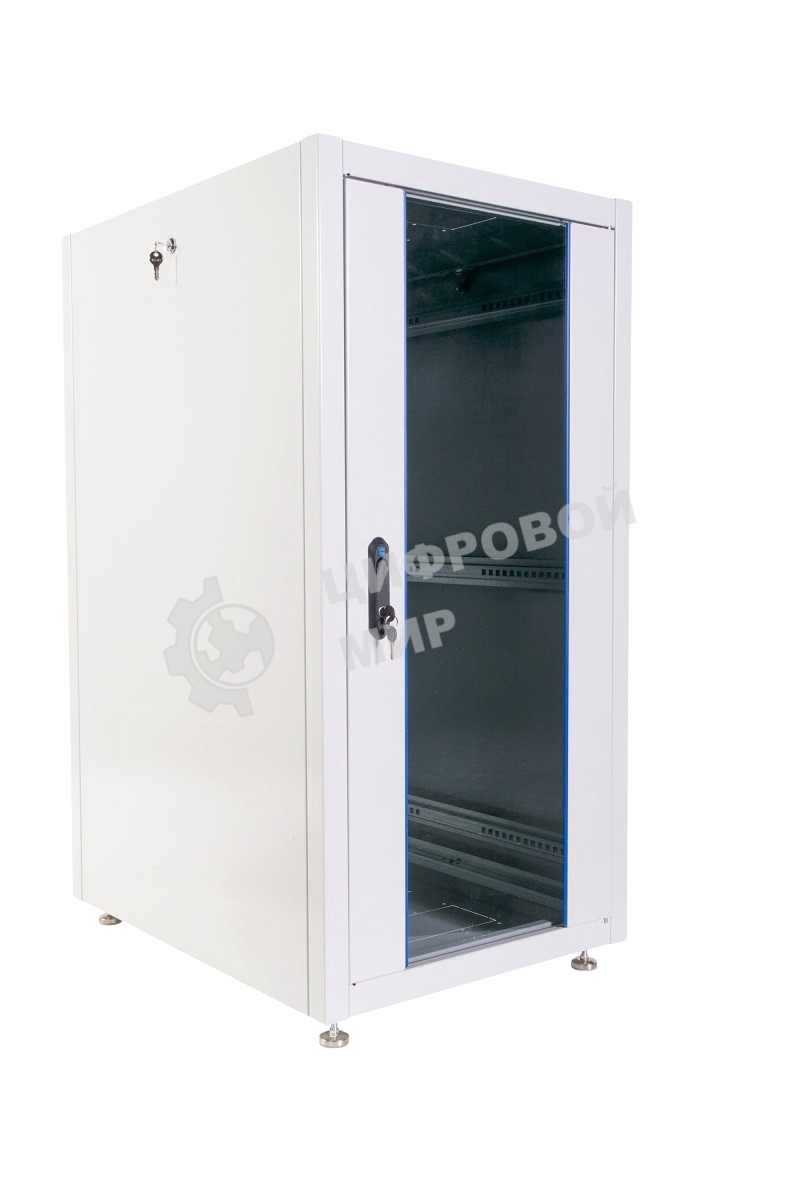 Шкаф телекоммуникационный напольный ЭКОНОМ 24U (600 × 600) дверь стекло, дверь металл