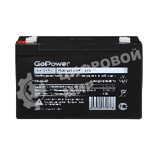 Аккумулятор свинцово-кислотный GoPower LA-6120 6V 12Ah (1/10)
