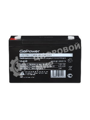 Аккумулятор свинцово-кислотный GoPower LA-6120 6V 12Ah (1/10)