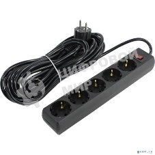 Сетевой фильтр ExeGate EX279181RUS SP-5-10B (5 розеток, 10 м, евровилка, черный)