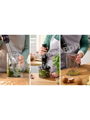 Блендер погружной Bosch MSM4B621, 1000 Вт, черный
