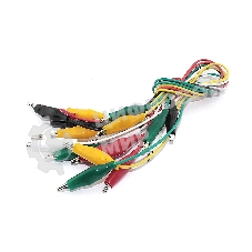 Набор проводов с крокодилами 10шт. разных цветов