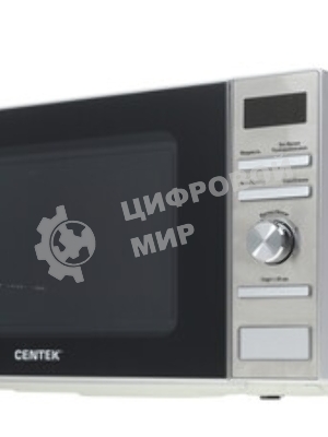 Микроволновая печь Centek CT-1586 серебристый, 20 л, 700 Вт, переключатели - кнопки, поворотный механизм
