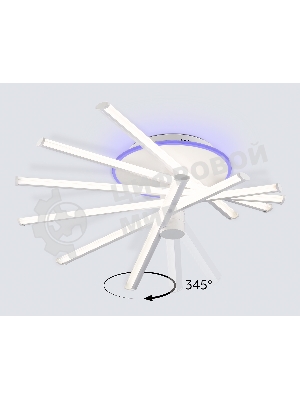 Потолочный светодиодный светильник Ambrella light FL6231 WH белый 88W 3000K-6400K+RGB 605*605*200 (ПДУ ИК)